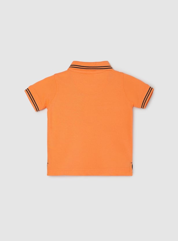 Boys Solid Polo T-shirt