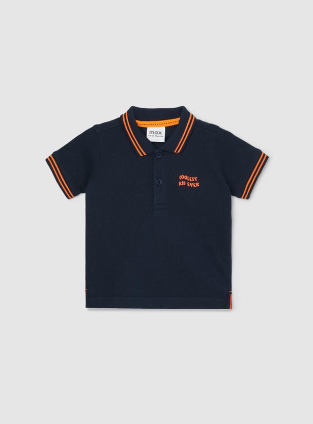 Boys Solid Polo T-shirt