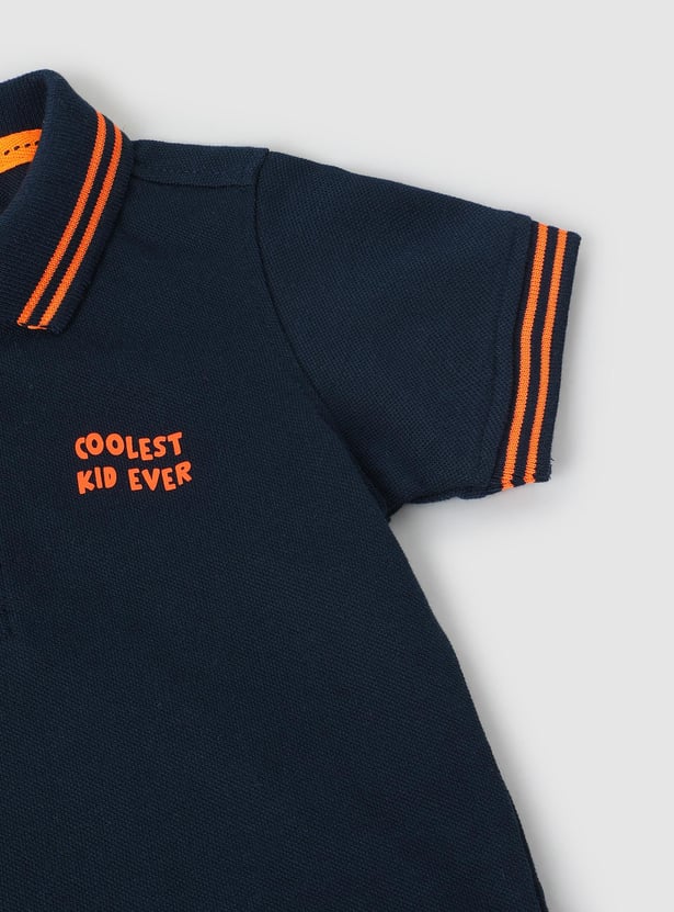 Boys Solid Polo T-shirt