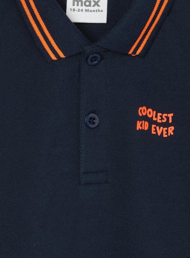 Boys Solid Polo T-shirt