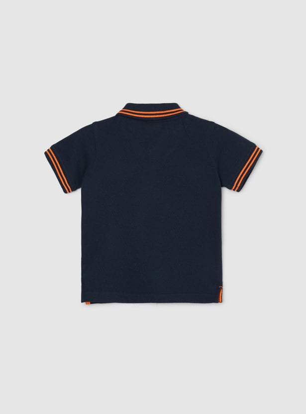 Boys Solid Polo T-shirt