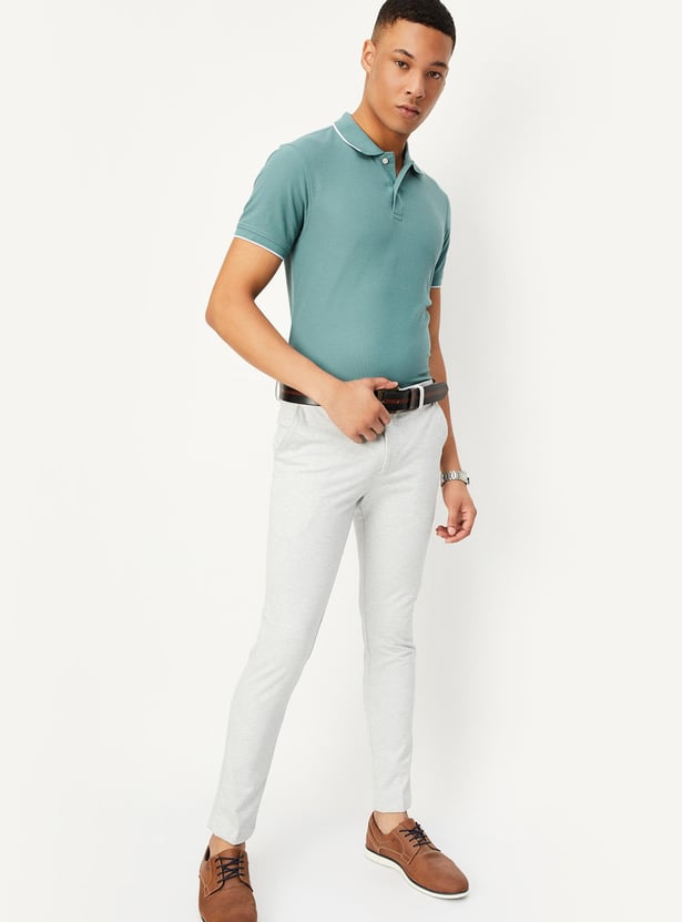 Men Slim Fit Solid Polo T-shirt