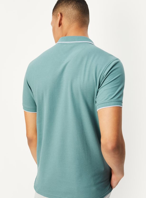 Men Slim Fit Solid Polo T-shirt