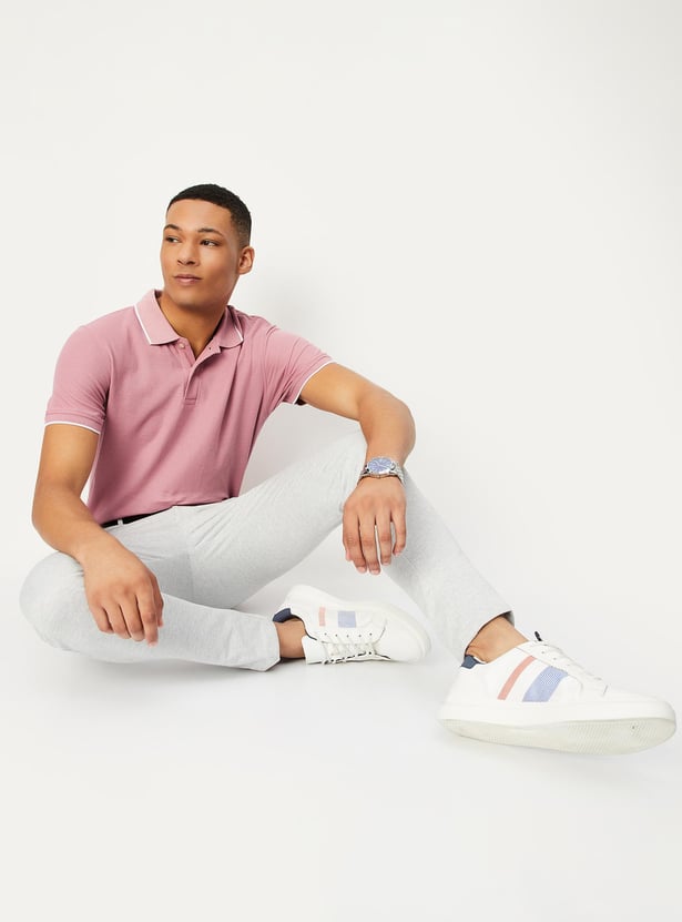 Men Slim Fit Solid Polo T-shirt