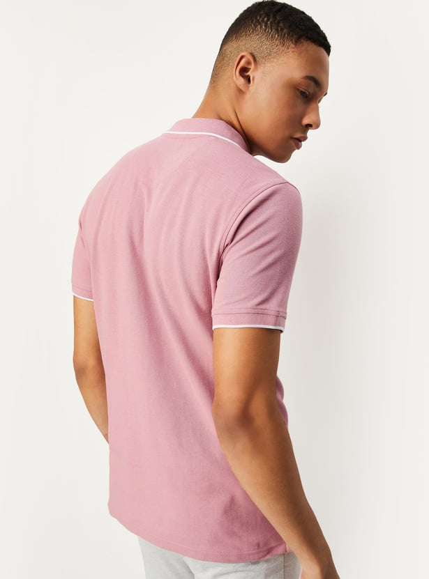 Men Slim Fit Solid Polo T-shirt