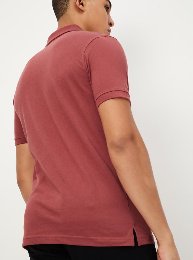 Men Slim Fit Solid Polo T-shirt