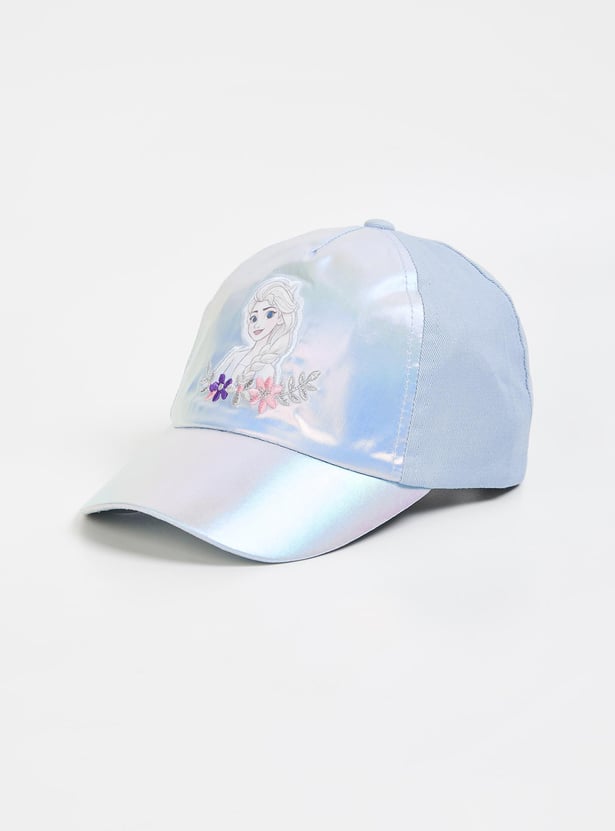 Girls Frozen Denim Baseball Cap