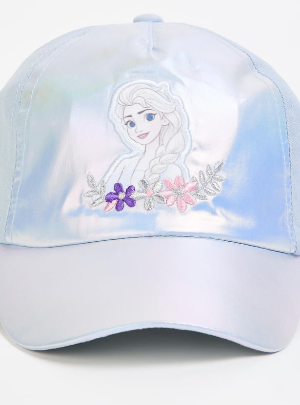 Girls Frozen Denim Baseball Cap