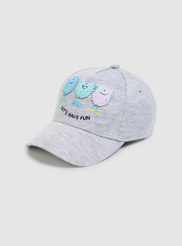 Boys Monster Applique Baseball Cap