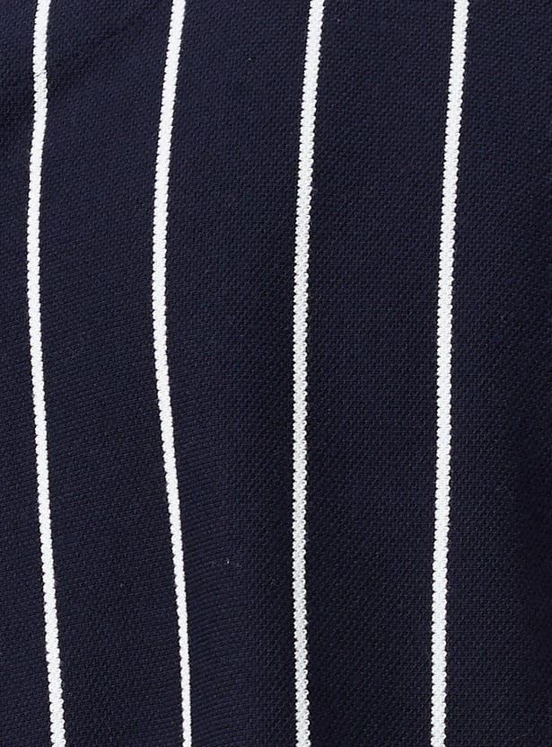 Men Slim Fit Striped Polo T-shirt