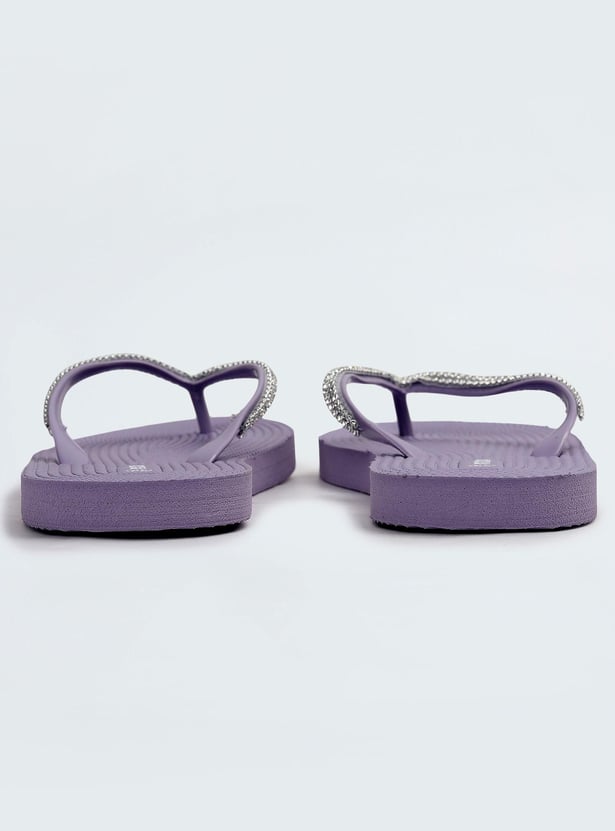 Women Embellished Flip Flops