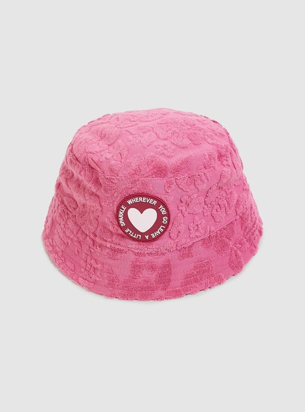 Girls Terry Patterned Bucket Hat