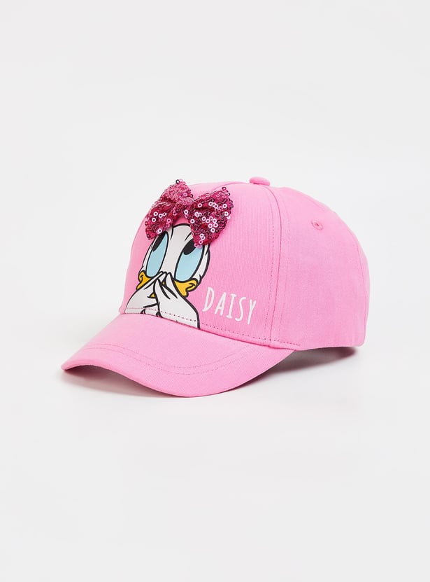 Girls Daisy Duck Print Baseball Cap