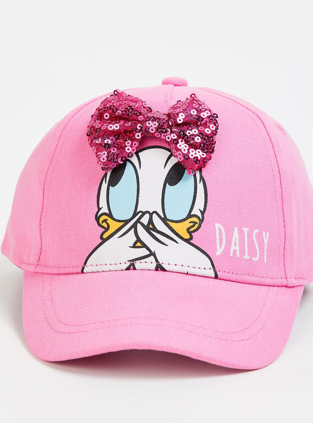 Girls Daisy Duck Print Baseball Cap