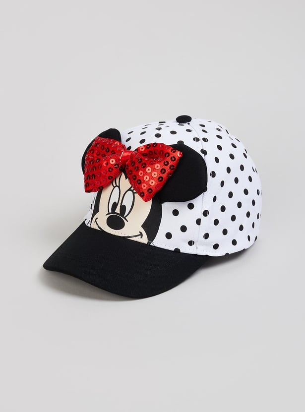 Girls Mickey Mouse Print Baseball Cap