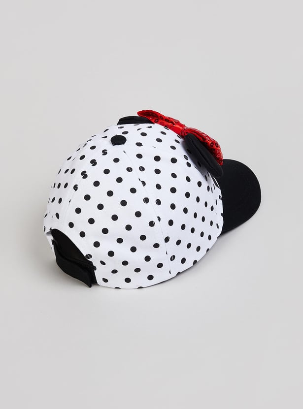 Girls Mickey Mouse Print Baseball Cap