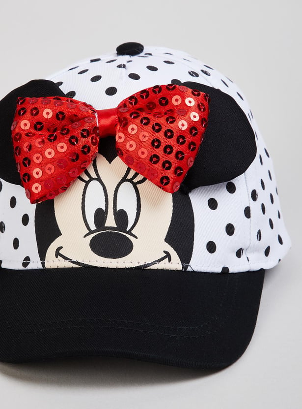 Girls Mickey Mouse Print Baseball Cap