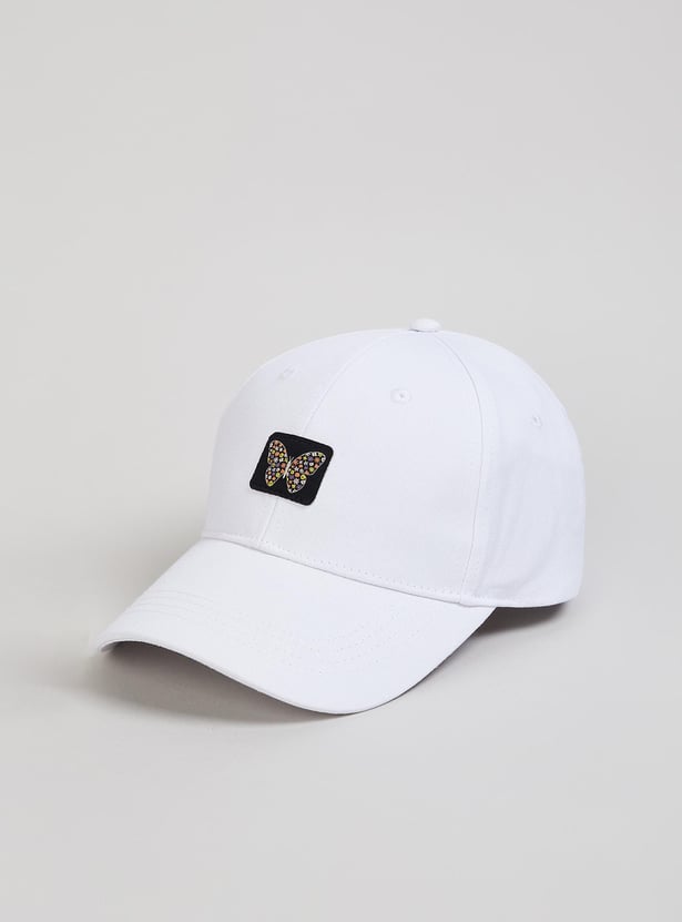 Women Butterfly Applique Baseball Cap