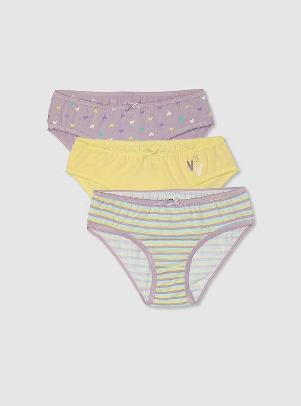 Girls Printed Panties - Pack of 3