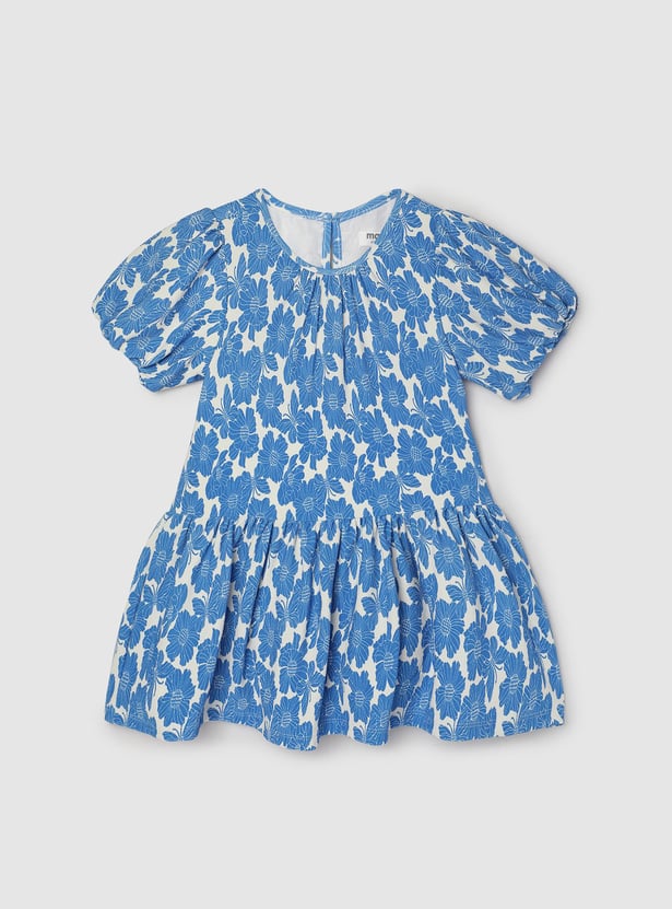 Girls Printed Fit & Flare Dress