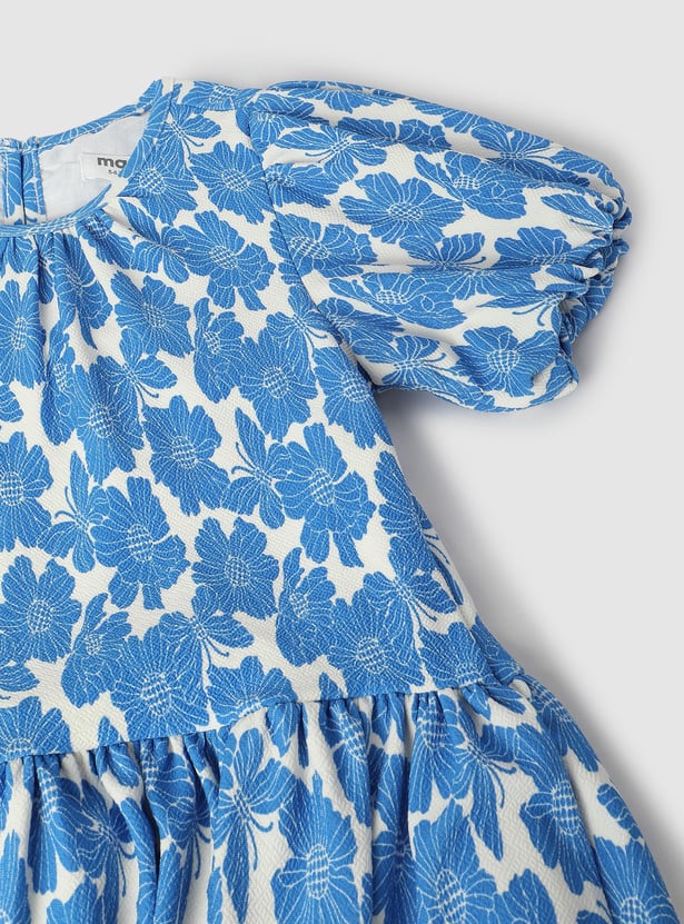Girls Printed Fit & Flare Dress