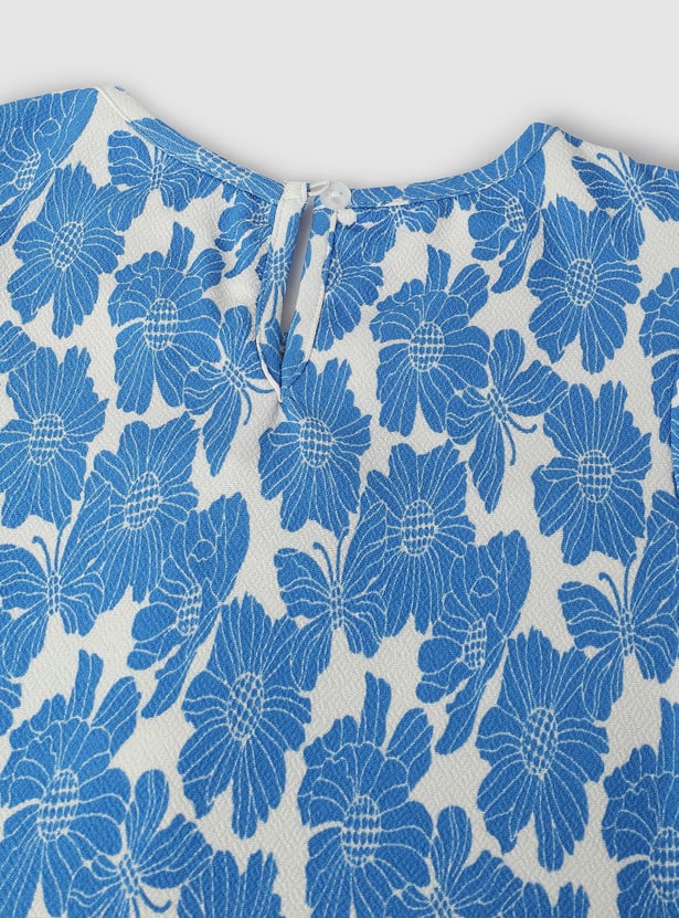 Girls Printed Fit & Flare Dress