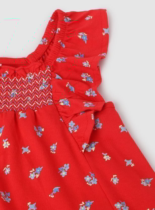 Girls Floral Printed Top