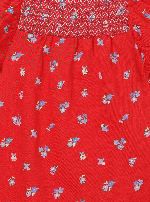 Girls Floral Printed Top