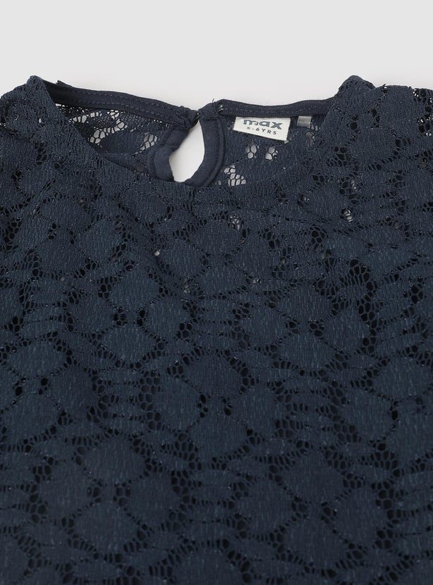 Girls Lace Flared SleeveTop