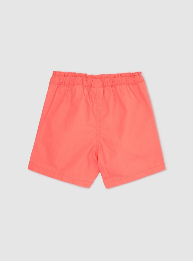 Girls Solid Woven Shorts