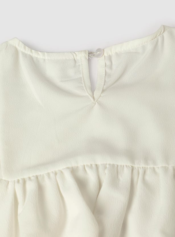 Girls Lace Detail Poncho Top