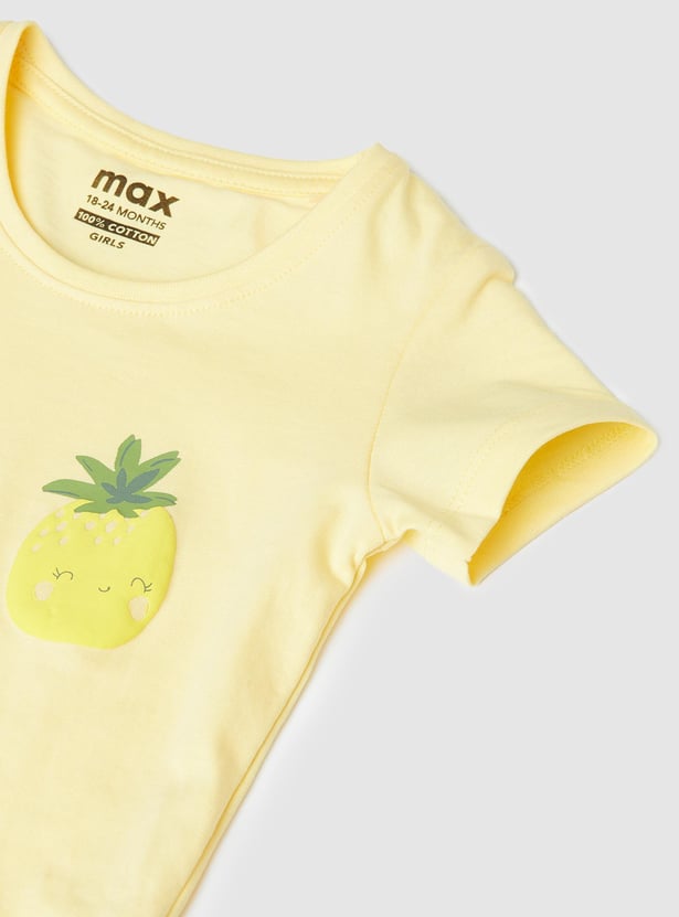 Girls Placement Printed T-shirt