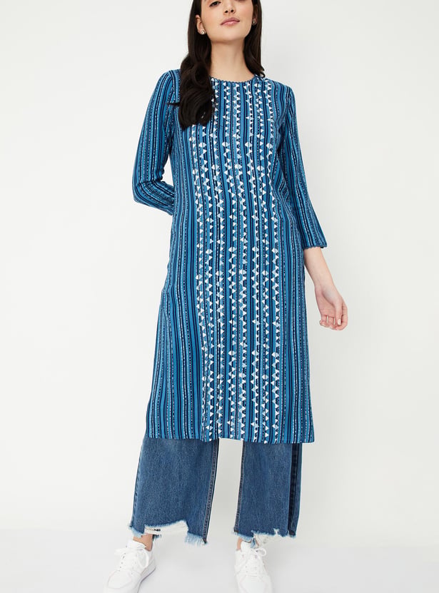 Women Printed Straight Kurta