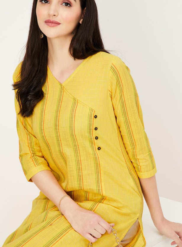 Women Striped Straight Kurta