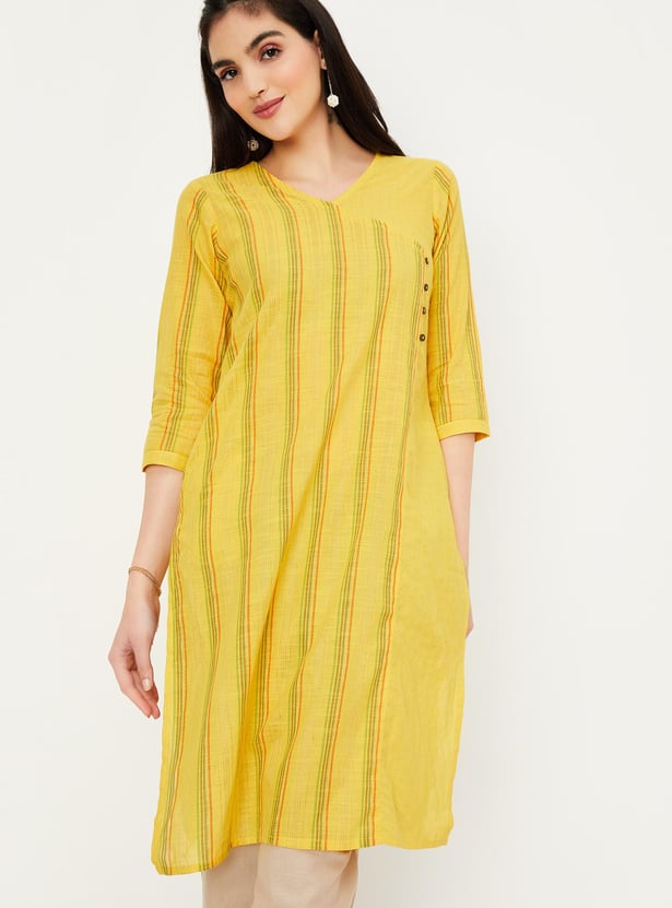 Women Striped Straight Kurta