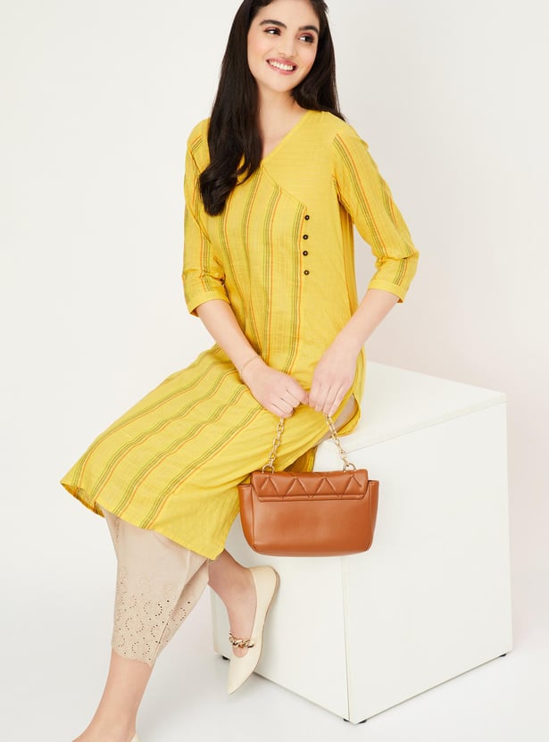 Women Striped Straight Kurta