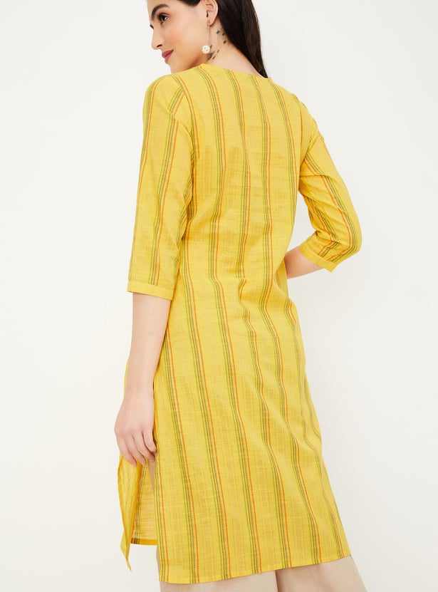 Women Striped Straight Kurta