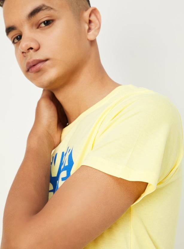 Boys Typographic Printed T-shirt