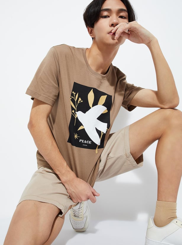 URB_N Men Slim Fit Graphic Printed T-shirt