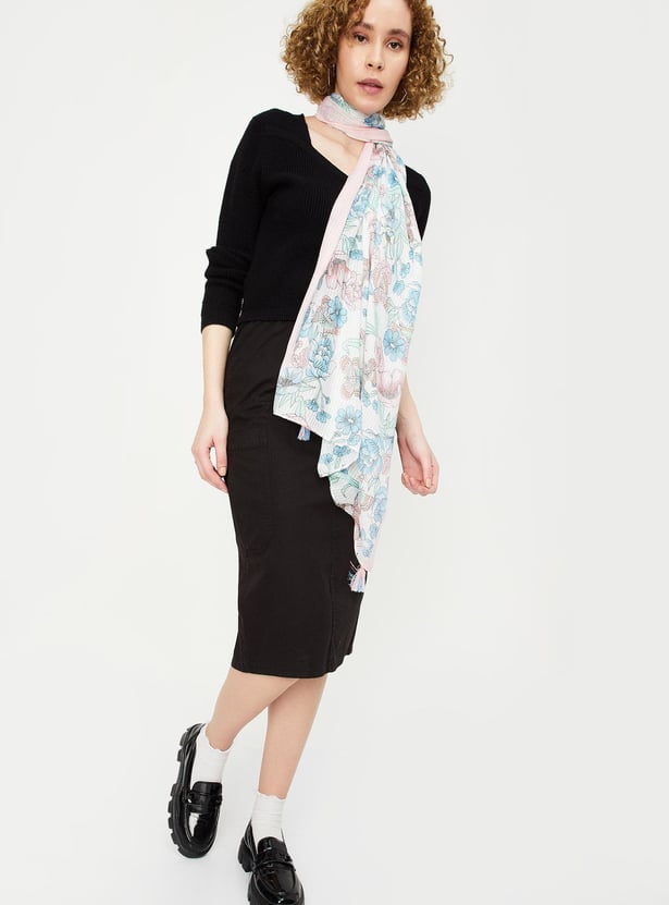 Women Floral Printed Scarf