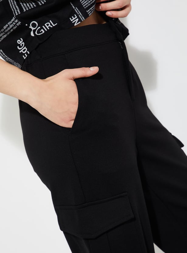 URB_N Women Solid Cargo Joggers