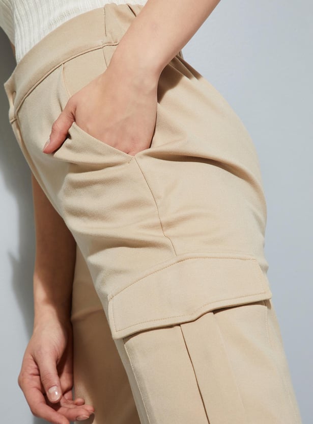 URB_N Women Solid Cargo Joggers