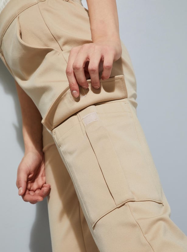 URB_N Women Solid Cargo Joggers