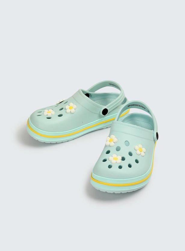 Girls Charm-Detailed Clogs