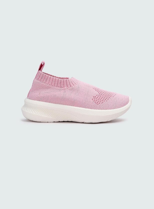 Girls Solid Slip-On Sports Shoes