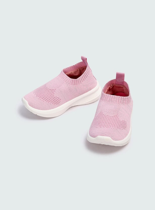 Girls Solid Slip-On Sports Shoes