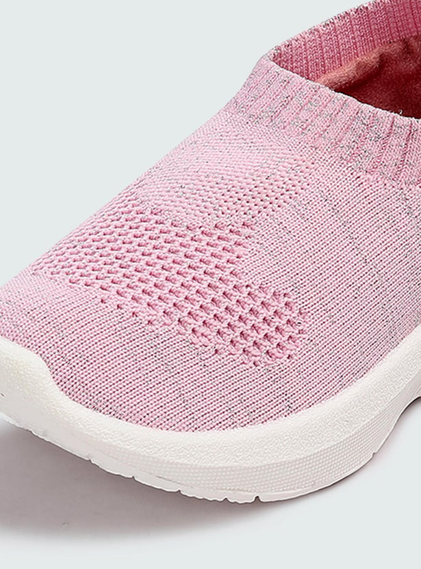 Girls Solid Slip-On Sports Shoes