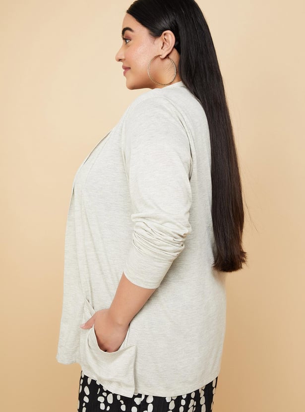 Women Solid Open-Front Shrug
