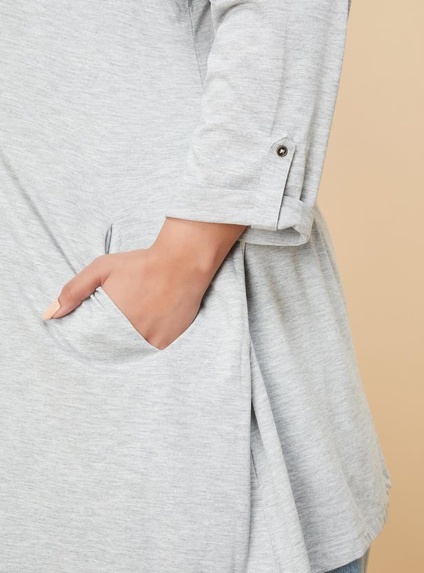 Women Solid Open-Front Shrug