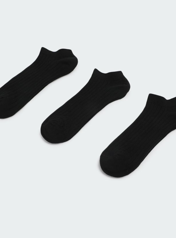 Women Ribbed Ankle Length Socks - Pack of 3